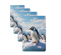 Lot de 4 désodorisants décoratifs pour voiture - Longue durée - Parfum pingouins - Tablettes d'aromathérapie - Pendentif de rétroviseur - Pour homme et femme