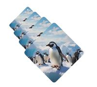 Lot de 4 désodorisants décoratifs pour voiture - Longue durée - Parfum pingouins - Tablettes d'aromathérapie - Pendentif de rétroviseur - Pour homme et femme