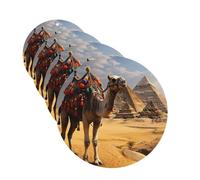 Lot de 4 désodorisants décoratifs pour voiture - Longue durée - Parfum pyramide camel - Tablettes d'aromathérapie - Pendentif pour rétroviseur - Pour homme et femme