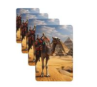 Lot de 4 désodorisants décoratifs pour voiture - Longue durée - Parfum pyramide camel - Tablettes d'aromathérapie - Pendentif pour rétroviseur - Pour homme et femme