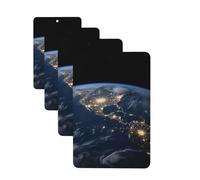 Lot de 4 désodorisants décoratifs pour voiture - Longue durée - Parfum terre provenant de l'espace extérieur - Tablettes d'aromathérapie - Pendentif pour rétroviseur - Pour homme et femme