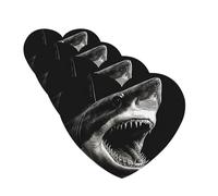 Lot de 4 désodorisants décoratifs pour voiture - Longue durée - Parfum tête de requin noir - Aromathérapie - Pendentif pour rétroviseur - Pour homme et femme