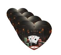Lot de 4 désodorisants décoratifs pour voiture - Longue durée - Parfumé au poker - Pour tournoi de poker - Tablettes d'aromathérapie - Pendentif de rétroviseur - Pour homme et femme