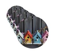 Lot de 4 désodorisants décoratifs pour voiture - Longue durée - Parfumé - Coloré - Nichoirs de printemps - Tablettes d'aromathérapie - Pendentif de rétroviseur - Pour homme et femme
