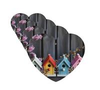 Lot de 4 désodorisants décoratifs pour voiture - Longue durée - Parfumé - Coloré - Nichoirs de printemps - Tablettes d'aromathérapie - Pendentif de rétroviseur - Pour homme et femme