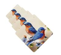 Lot de 4 désodorisants décoratifs pour voiture - Longue durée - Parfumé - Oiseaux bleus heureux - Tablettes d'aromathérapie - Pendentif de rétroviseur - Pour homme et femme