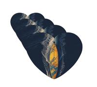 Lot de 4 désodorisants décoratifs pour voiture - Longue durée - Parfumé - Planche de surf - Tablette d'aromathérapie - Pendentif de rétroviseur - Pour homme et femme