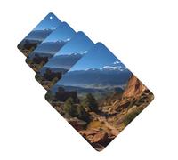 Lot de 4 désodorisants décoratifs pour voiture - Longue durée - Parfumés Pikes Peak Colorado - Tablettes d'aromathérapie pour rétroviseur - Pour homme et femme
