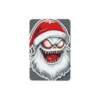 Lot de 4 désodorisants effrayants fantômes dans un chapeau de Père Noël pour voiture, cartes parfumées à suspendre, cartes parfumées pour tablettes d'aromathérapie de voiture