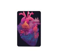 Lot de 4 désodorisants en forme de cœur humain avec une forêt magique - Cartes parfumées à suspendre - Pour tablettes d'aromathérapie de voiture