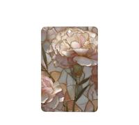 Lot de 4 désodorisants en verre teinté avec œillets et roses roses pour voiture, cartes parfumées à suspendre, cartes parfumées pour tablettes d'aromathérapie de voiture