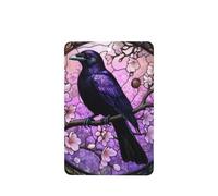 Lot de 4 désodorisants en verre teinté noir corbeau sur branche de cerisier pour voiture, cartes parfumées à suspendre, cartes parfumées pour tablettes d'aromathérapie de voiture