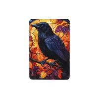 Lot de 4 désodorisants en verre teinté pour voiture Motif corbeau gothique Halloween