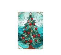 Lot de 4 désodorisants en verre teinté pour voiture Motif sapin de Noël