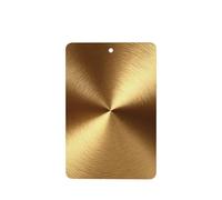 Lot de 4 désodorisants minimalistes à grain concentrique en métal doré pour voiture, cartes parfumées à suspendre, cartes parfumées pour tablettes d'aromathérapie de voiture