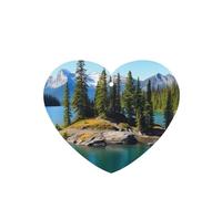 Lot de 4 désodorisants pour voiture, à suspendre, avec pastilles parfumées, motif « Île des esprits dans un lac », à fixer au rétroviseur intérieur, pour femmes et hommes.