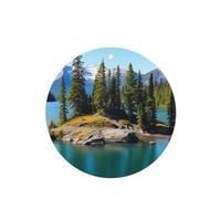 Lot de 4 désodorisants pour voiture, à suspendre, avec pastilles parfumées, motif « Île des esprits dans un lac », à fixer au rétroviseur intérieur, pour femmes et hommes.