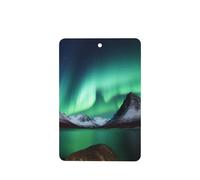 Lot de 4 désodorisants pour voiture, à suspendre, parfumés à l'aurore boréale, à fixer au rétroviseur intérieur, pour femmes et hommes.