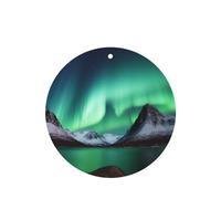 Lot de 4 désodorisants pour voiture, à suspendre, parfumés à l'aurore boréale, à fixer au rétroviseur intérieur, pour femmes et hommes.