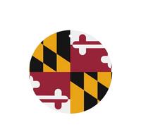 Lot de 4 désodorisants pour voiture avec drapeau de l'État du Maryland - Cartes à suspendre - Pour intérieur de véhicule - Imprimé double face - Décoration parfumée pour voiture, maison, placard
