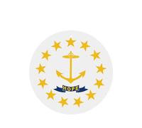 Lot de 4 désodorisants pour voiture avec drapeau de l'État du Rhode Island - Cartes à suspendre durables parfumées à la lavande pour intérieur de véhicule, décoration parfumée imprimée double face