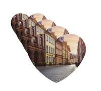 Lot de 4 désodorisants pour voiture, cartes parfumées à suspendre au centre historique de la Pologne, pour armoire à chaussures, tablettes d'aromathérapie, pour rétroviseur, armoire à chaussures