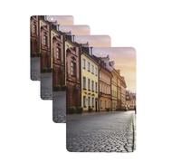 Lot de 4 désodorisants pour voiture, cartes parfumées à suspendre au centre historique de la Pologne, pour armoire à chaussures, tablettes d'aromathérapie, pour rétroviseur, armoire à chaussures