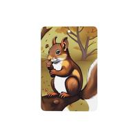 Lot de 4 désodorisants pour voiture - Cartes parfumées à suspendre - Écureuil mangeur de noix - Tablettes d'aromathérapie longue durée - Désodorisant de voiture mignon pour armoire, salle de bain,