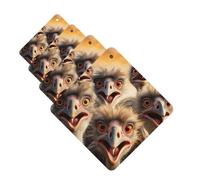 Lot de 4 désodorisants pour voiture - Cartes parfumées à suspendre - Pour SUV - A Flock of Autruches - Tablettes d'aromathérapie - Miroir intérieur - Pour chambre à coucher, armoire, armoire à