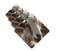 Lot de 4 désodorisants pour voiture - Cartes parfumées à suspendre - Pour SUV, chèvre sur colline - Aromathérapie - Pour chambre à coucher, armoire, armoire à chaussures