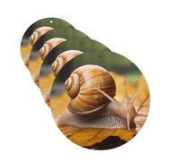 Lot de 4 désodorisants pour voiture - Cartes parfumées à suspendre - Pour SUV, escargot dans les feuilles, aromathérapie, voiture, miroir intérieur, pendentif pour chambre à coucher, armoire, armoire