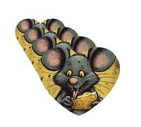 Lot de 4 désodorisants pour voiture - Cartes parfumées à suspendre - Pour SUV, rat mange un morceau de fromage, aromathérapie, voiture, miroir intérieur - Pour chambre à coucher, armoire, armoire à