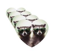 Lot de 4 désodorisants pour voiture, cartes parfumées drôles de raton laveur vert, cartes parfumées à suspendre, parfum durable, tablettes d'aromathérapie, pendentif pour rétroviseur de voiture