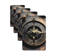 Lot de 4 désodorisants pour voiture - Design magique - Runes nordiques - Boussole à suspendre - Parfum durable - Tablettes d'aromathérapie de voiture - Pendentif de rétroviseur pour armoire à