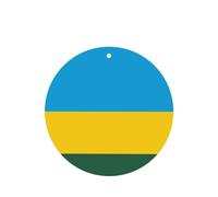 Lot de 4 désodorisants pour voiture Drapeau du Rwanda - Cartes parfumées à suspendre pour intérieur de véhicule - Décoration parfumée double face pour voiture, maison, placard