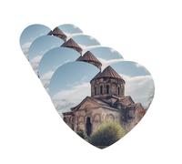 Lot de 4 désodorisants pour voiture, église arménienne, cartes parfumées à suspendre, parfum durable, aromathérapie, tablettes d'aromathérapie, pendentif pour rétroviseur de voiture, armoire à