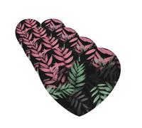 Lot de 4 désodorisants pour voiture - Feuilles noires et vertes - À suspendre - Parfum durable - Tablettes d'aromathérapie de voiture - Pendentif pour rétroviseur de voiture, armoire à chaussures