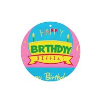 Lot de 4 désodorisants pour voiture « Happy Birthday » - Parfum lavande durable - Pour intérieur de véhicule - Impression double face - Décoration parfumée pour voiture, maison, armoire