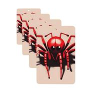 Lot de 4 désodorisants pour voiture - Jolie petite araignée rouge - Cartes parfumées à suspendre - Parfum durable - Tablettes d'aromathérapie de voiture - Pendentif pour rétroviseur de voiture - Pour