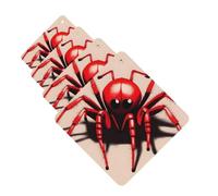 Lot de 4 désodorisants pour voiture - Jolie petite araignée rouge - Cartes parfumées à suspendre - Parfum durable - Tablettes d'aromathérapie de voiture - Pendentif pour rétroviseur de voiture - Pour