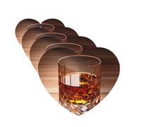 Lot de 4 désodorisants pour voiture, liqueur brune dans une tasse, cartes parfumées à suspendre, parfum durable, aromathérapie, tablettes d'aromathérapie, pendentif pour rétroviseur de voiture