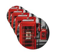 Lot de 4 désodorisants pour voiture - Longue durée - Double face - À suspendre - Carte parfumée - Angleterre - Rétro - Londres - Téléphone - Tablette d'aromathérapie - Pour rétroviseur de voiture