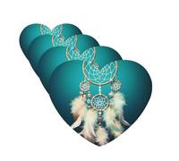 Lot de 4 désodorisants pour voiture - Longue durée - Double face - À suspendre - Carte parfumée - Attrape-rêves - Plume blanche - Pour aromathérapie de voiture - Pendentif pour rétroviseur de voiture