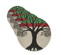 Lot de 4 désodorisants pour voiture, motif arbre palestinien, drapeau palestinien, cartes parfumées à suspendre, parfum durable, aromathérapie, tablettes d'aromathérapie, pendentif pour rétroviseur de