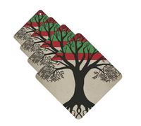 Lot de 4 désodorisants pour voiture, motif arbre palestinien, drapeau palestinien, cartes parfumées à suspendre, parfum durable, aromathérapie, tablettes d'aromathérapie, pendentif pour rétroviseur de