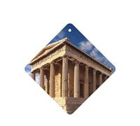 Lot de 4 désodorisants pour voiture - Motif bâtiment d'histoire de la Grèce - Cadeaux durables pour homme et femme - Tablettes d'aromathérapie à suspendre - Carte parfumée - Parfum lavande