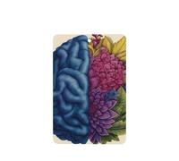 Lot de 4 désodorisants pour voiture Motif cerveau et fleur