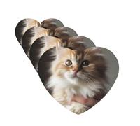 Lot de 4 désodorisants pour voiture - Motif chaton mignon - Cartes parfumées à suspendre - Parfum durable - Tablettes d'aromathérapie de voiture - Pendentif pour rétroviseur de voiture, armoire à