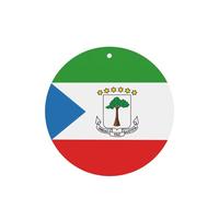 Lot de 4 désodorisants pour voiture motif drapeau de la Guinée équatoriale - Cartes à suspendre à la lavande - Pour intérieur de véhicule - Impression double face - Décoration parfumée pour voiture