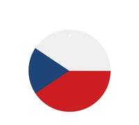 Lot de 4 désodorisants pour voiture Motif drapeau de la République tchèque Parfum lavande à suspendre pour l'intérieur du véhicule Décoration de parfum double face pour voiture, maison, placard